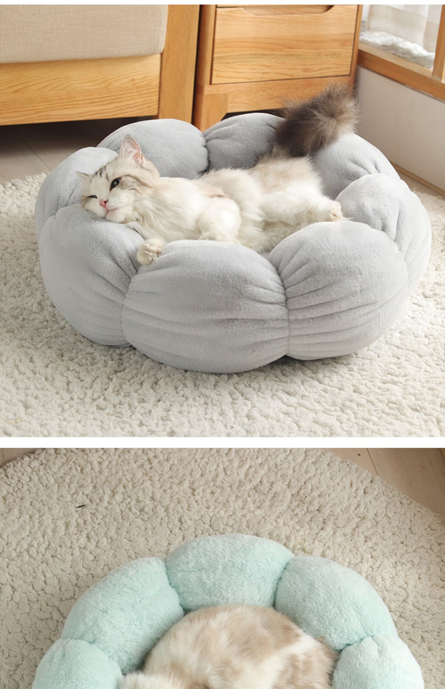 Washable Round Pet Bed