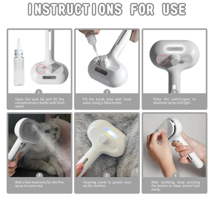 Spray Grooming Brush